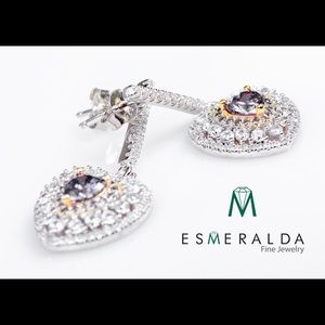 beautiful fine silver earrings with amethyst